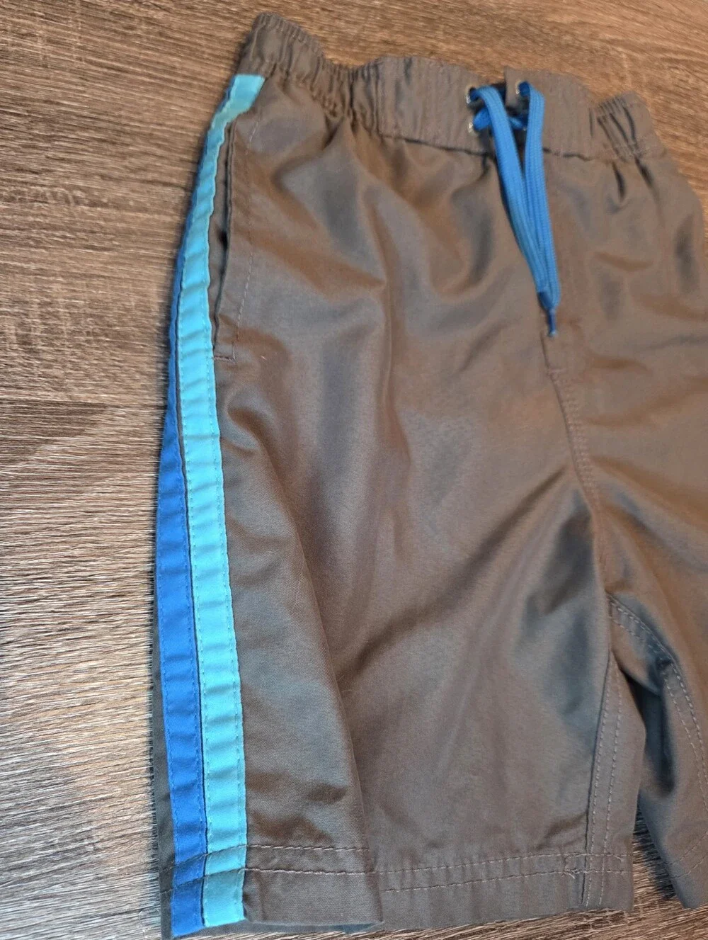 Kanu Surf Boys Swim Shorts - Boy’s Medium 5/6 Toddler Lined Gray Blue Summer